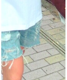 UNIQLO自作ダメージ短パン | デニムパンツ