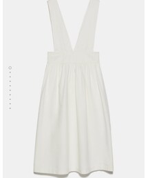 ZARA | ツイル地ミディ丈ジャンパースカート(ジャンパースカート)