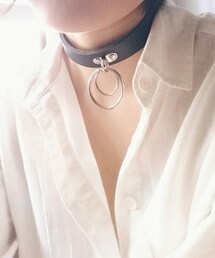 etsy | ドベル ｏーｒｉｎｇチョーカー
double o-ring choker (ネックレス)
