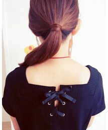 後ろレースアップ💕 | 後ろレースアップ💕(Tシャツ/カットソー)