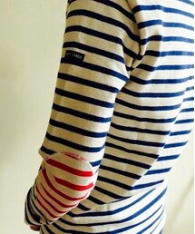 SAINT JAMES | SAINT JAMES (セントジェームス)
エルボーパッチボーダーカットソー
(Tシャツ/カットソー)