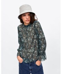 ZARA | フラワー柄ブラウス(シャツ/ブラウス)