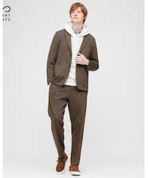 UNIQLO | スマートアンクルパンツ（ジャージー・チドリ・丈標準64.5～70.5cm）(スラックス)