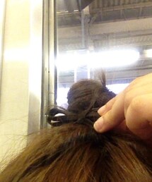 黒のリボンゴムー！( ^ω^ )(ヘアゴム)