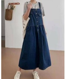 no brand | 牛仔吊帶裙(ジャンパースカート)