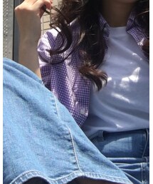 UNIQLO | エクストラファインコットンブロードチェックシャツ（長袖）(シャツ/ブラウス)