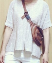 w closet | 麻混のペプラムトップス(ニット/セーター)