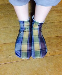 GU | チェック柄靴下(ソックス/靴下)