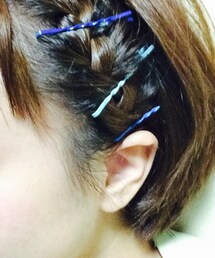 100均 | ブルーのグラデーションヘアピン(その他ヘアアクセサリー)