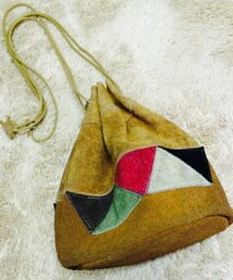 used | レザーの巾着バッグ(ショルダーバッグ)