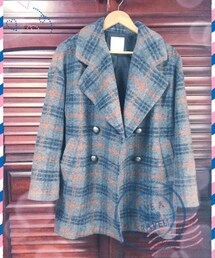 World | チェクのコート(ピーコート)