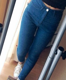 LOWRYS FARM | ハイウエストデニムスキニー(その他パンツ)