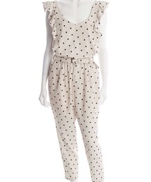 COCO DEAL | ドットプリントジョーゼットオールインワン(つなぎ/オールインワン)