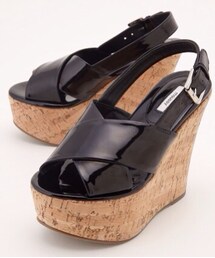 MOUSSY | エナメル素材コルクウエッジサンダル(サンダル)