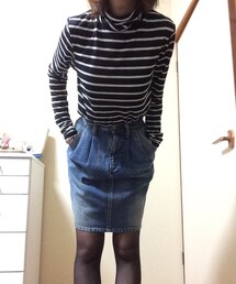 MOUSSY | ボーダータートル(Tシャツ/カットソー)