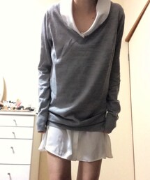 MOUSSY | Vネックニット(ワンピース)