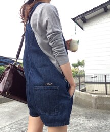 MOUSSY | 刺繍入りサロペット(サロペット/オーバーオール)