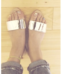 ZARA | goldサンダル(サンダル)