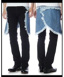 SEXTET IMP. | 2011ss 腰にデニムスカートが巻いてある面白いデザイン(その他パンツ)