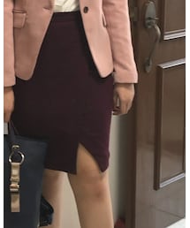 Banana Republic | burgundy tweed pencil skirt(スカート)