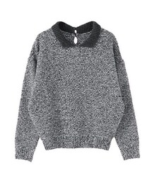 KBF | 衿付きMIXニット(ニット/セーター)