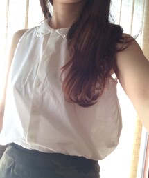 didizizi | パール付きノースリーブシャツ(シャツ/ブラウス)