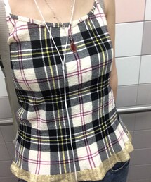 TSUMORI CHISATO | チェック×キャミ(キャミソール)