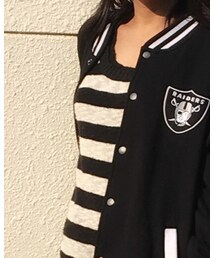 白×黒 ボーダーコットンニット | ニット/セーター