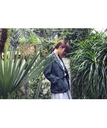 綠色格紋西裝外套(ダッフルコート)