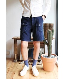 INDIGO SWEAT SHORTS 1187口袋短褲(その他パンツ)