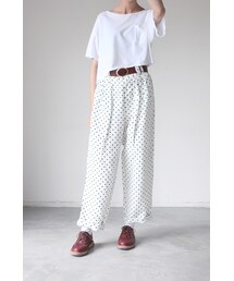 VERSACE白底小黑圓點長褲(その他パンツ)