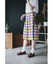 VINTAGE | Vintage 格紋絲質裙(スカート)