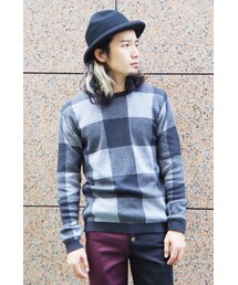 ONELOCK | BLOCK CHECK KNIT(ニット/セーター)