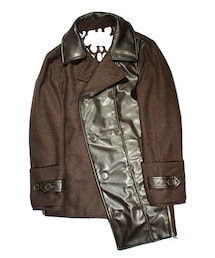 THE LOVE PARADE | LEATHER MATERIAL P-COAT(ピーコート)