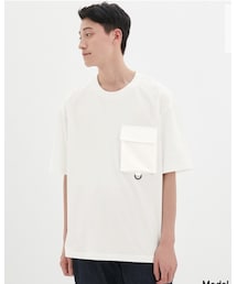 GU | GU ドライビッグT(5分袖)(布帛ポケット)(Tシャツ/カットソー)