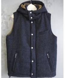 STILL BY HAND | 2013AW ツイード シンサレートベスト(ダウンベスト)