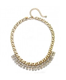 GOLD CHAIN CRYSTAL NECKLACE(ネックレス)