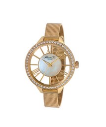 Kenneth Cole | Women's Yellow Gold Transparent with Crystal Bezel(アナログ腕時計)