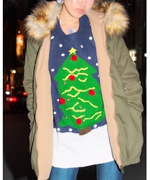 頂き物♡ | 増田かおりちゃんにお誕生日プレゼントに頂いたリバーシブルコートです♡(ミリタリージャケット)