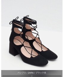 ZARA | レースアップハイヒール(パンプス)