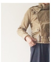 green | ライダースジャケット