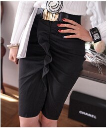 링클 심플 스커트(スカート)