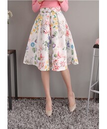 플라워 나염 스커트(スカート)