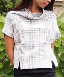 DOLLUPOOPS | doll up oops チェック柄ボトルネックトップス(Tシャツ/カットソー)