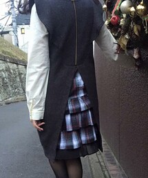 ひらひらチェック柄はこちらでございます。 | ひらひらチェック柄はこちらでございます。(ワンピース)