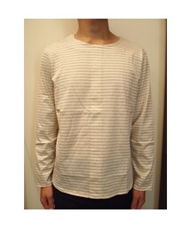 Back Alley Old Boys | Back Alley Old Boys　Long Sleeve Border Cutsaw（O.WHITE×GRAY）(Tシャツ/カットソー)