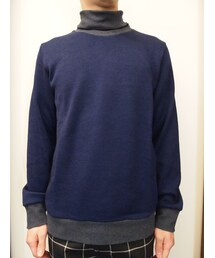 DISCOVERED | DISCOVERED　HIGH NECK KNIT(NAVY)　(ニット/セーター)