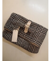 meagratia グレンチェック×キャンバス別注クラッチバッグ　(クラッチバッグ)