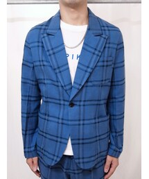 NEONSIGN | NEONSIGN(ネオンサイン) PEAKED LAPEL JACKET(BLUE)(テーラードジャケット)