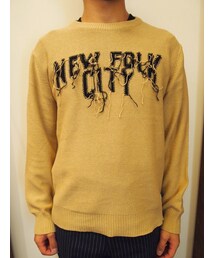 DISCOVERED | DISCOVERED(ディスカバード) LOGO KNIT(BEIGE)(ニット/セーター)